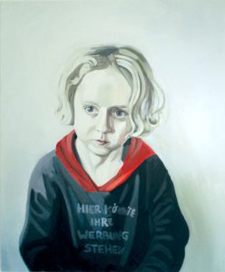 Malerei Portrait mit Shirtaufdruck